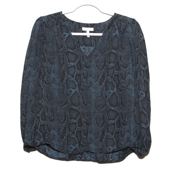 Rebecca Taylor Silk Snakeskin Print Blouse Size 2 - Picture 1 of 10